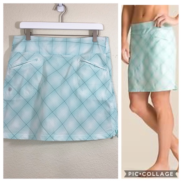 Athleta Pants - Athleta tulum plaid skort size 8